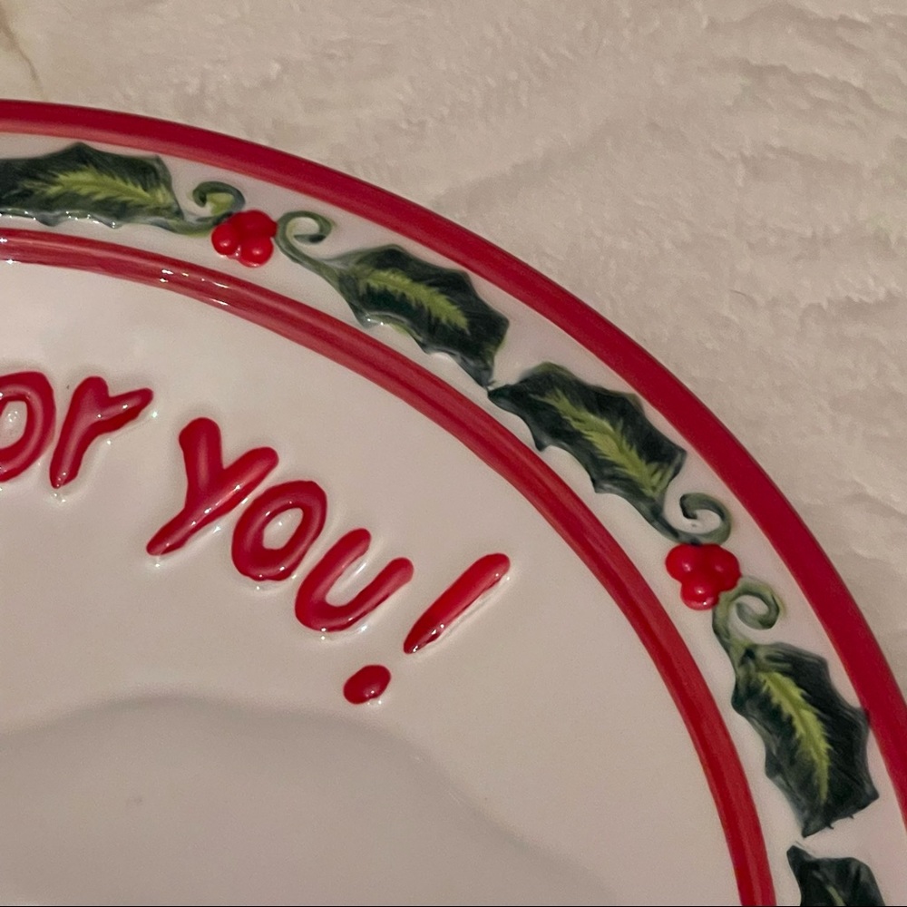 Gourmet Fitz & Floyd Christmas Confections 9” canapé Santa Claus plate - Picture 7 of 10